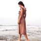 Renee Ruffled Midi Dress - Mauve