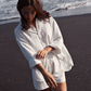 Robyn Resort Shirt (Pinstripe)